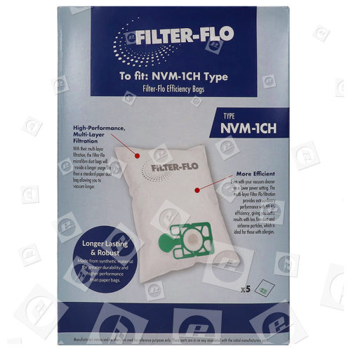 NVM-1CH Filter-Flo Synthetic Dust Bags - Box Of 5