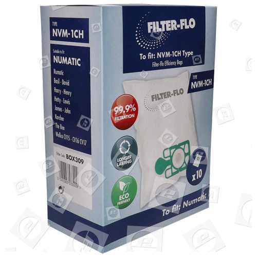 NVM-1CH Filter-Flo Synthetic Dust Bags - Box Of 10
