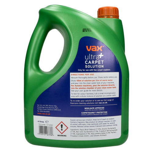 Ultra+ Carpet Cleaning Solution - 4L Vax
