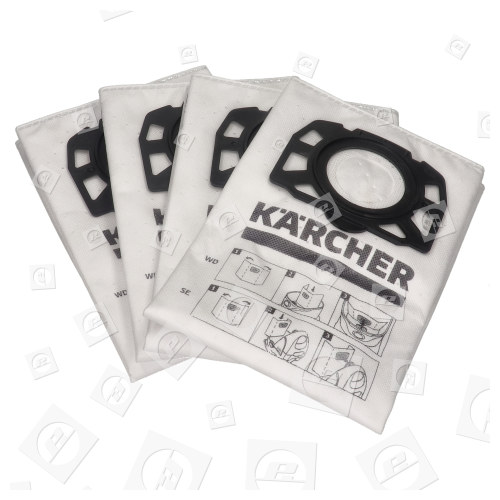 Karcher Vacuum Cleaner Fleece Filter Bags - Pack Of 4