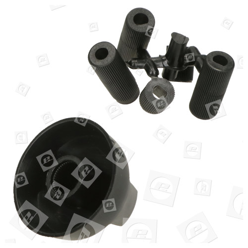 Multifit Cooker Control Knob, Black, 42mm