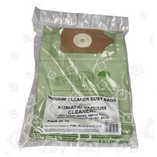 Compatible Numatic (Henry) NVM-1CH Paper Vacuum Bags - Pack Of 10