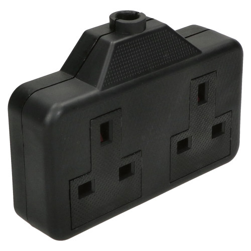 Walco Socket Wellco 13A Twin Trailing Rubberised Socket - Black | eSpares
