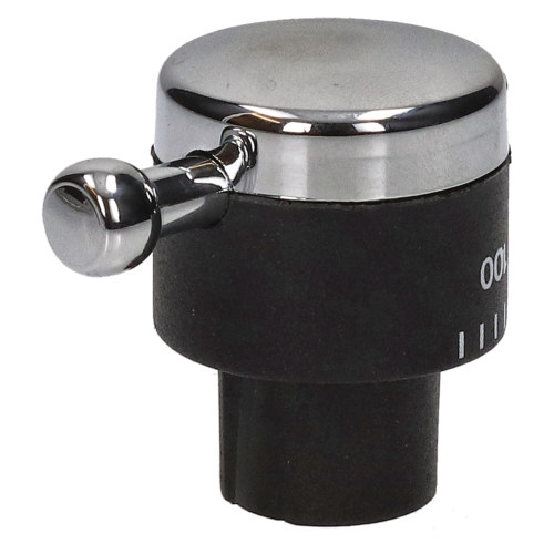 Bouton De Commande Du Thermostat De Four - Noir Et Argent&eacute; - Rangemaster