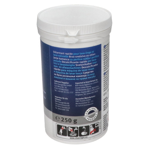 Bosch Washing Machine/Dishwasher Quick Descaler - 1 X 250g