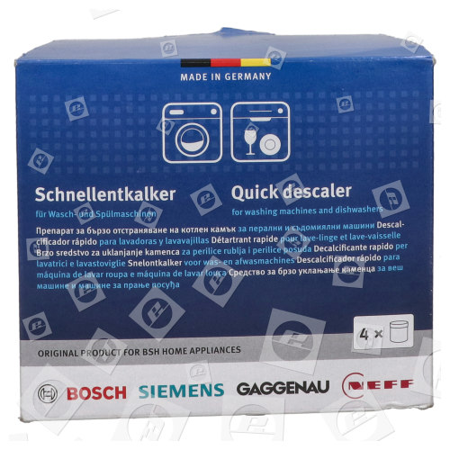 Bosch Washing Machine/Dishwasher Quick Descaler - 4 X 250g