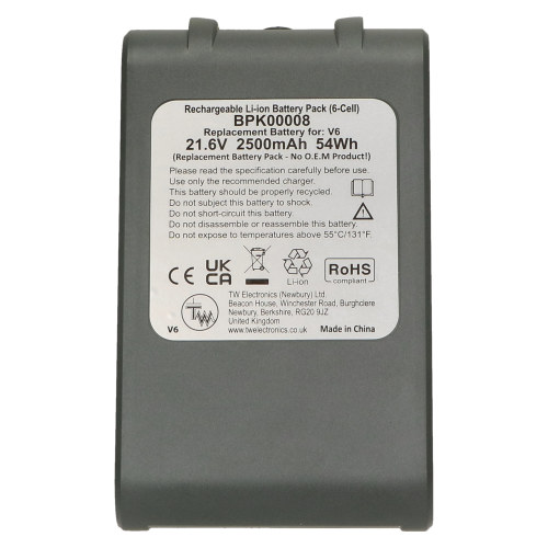 Dyson Compatible Dyson V6 Vacuum Cleaner Battery