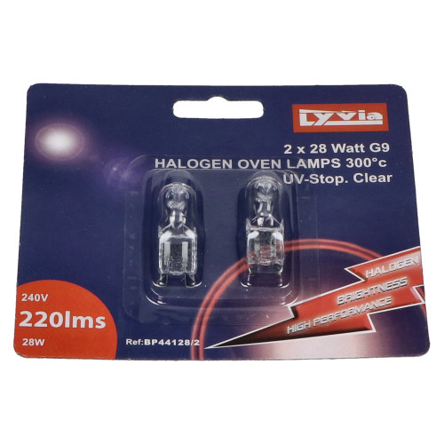 Lyvia 28W G9 Capsule Halogen Oven Bulb - Pack Of 2