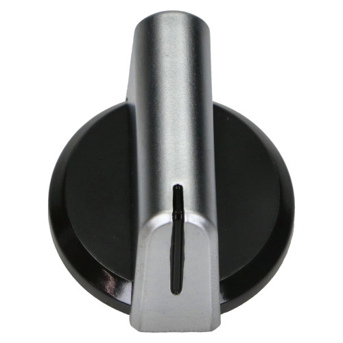 Baumatic Hob Temperature Control Knob - Black/Silver