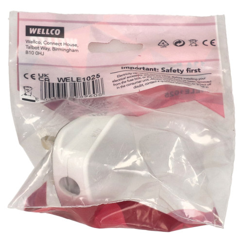 Wellco 3 Pin Plug Socket Child Safety Disc - Pack Of 2