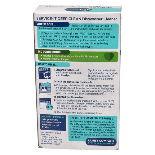 Dr.Beckmann Service It Deep Clean Dishwasher Cleaner