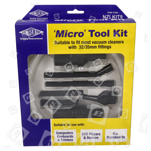 Parkside Vacuum Cleaner 8 Piece Micro Tool Kit - 32/35mm