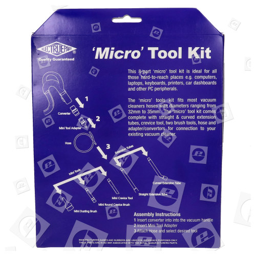 Parkside Vacuum Cleaner 8 Piece Micro Tool Kit - 32/35mm