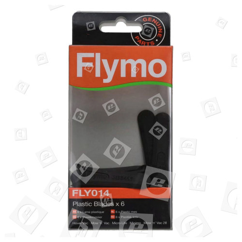 Lames En Plastique De Tondeuse À Gazon FLY014 (Paquet De 6) Flymo