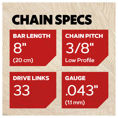 AdvanceCut&trade; 8" Saw Chain