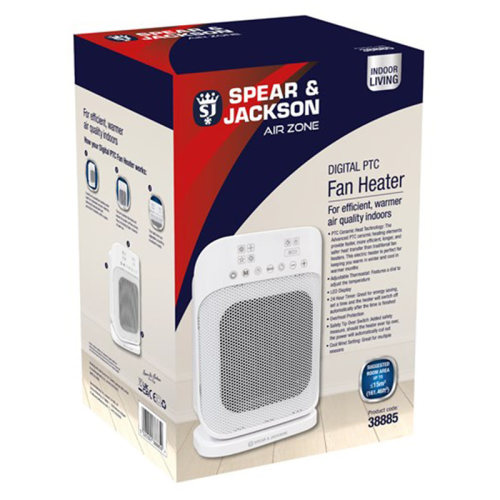 Spear & Jackson 38885 Digital PTC Fan Heater