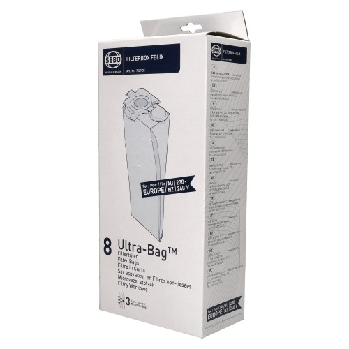 Sebo Vacuum Cleaner 7029ER Multi-Layer Dust Bags - Pack Of 8