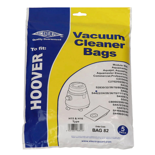 Electruepart BAG82 Hoover H16 Vacuum Dust Bags - Pack Of 5
