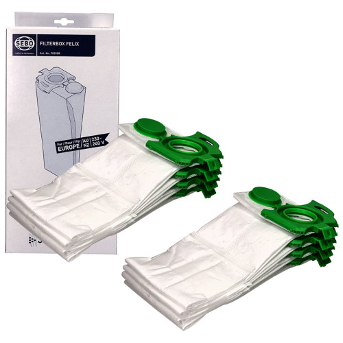 Sebo Vacuum Cleaner 7029ER Multi-Layer Dust Bags - Pack Of 8