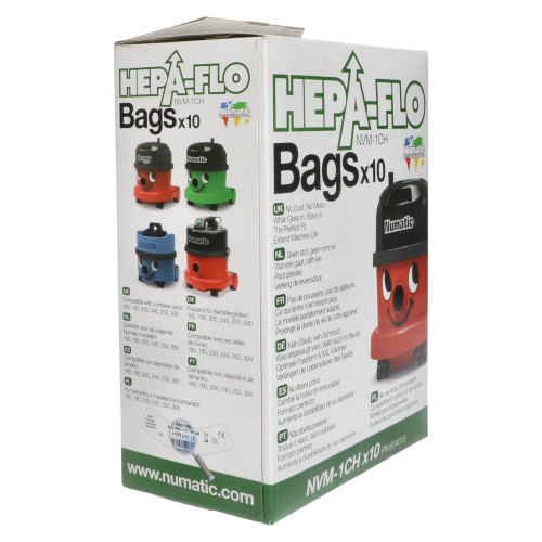 Numatic Numatic (Henry) NVM-1CH 3 Layer HepaFlo Filter Vacuum Bags - Pack Of 10