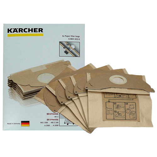 Karcher Vacuum Cleaner 2 Layered Dust Bag - Pack Of 5