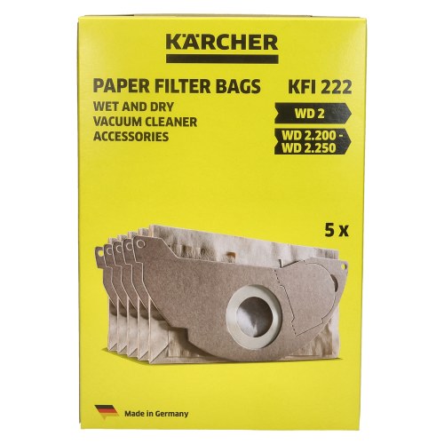 Karcher Vacuum Cleaner 2 Layered Dust Bag - Pack Of 5