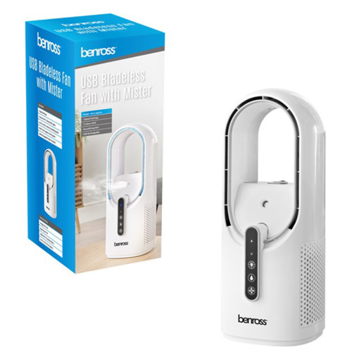 Benross USB Bladeless Fan With Humidifying Mister