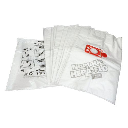 Numatic Vacuum Cleaner Hepaflo Filter Dust Bag - Pack Of 10