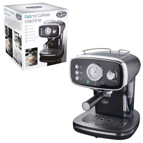 Quest Retro Coffee Machine 36569 With Milk Frother - 1100W