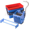 Numatic BK8 - Allmops Vertical Press, Blue 22-Litre And Red 22-Litre Buckets, S/S Press Frame For 1904