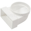 Female Elbow Bend Vent Ducting: 90 Deg - 110mm X 54mm