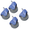 Numatic Set Of 4x 75mm, Blue Castors