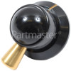 Falcon 6572 Falcon 1092 Dual Fuel Nat Gas Black/Brass Hob Control Knob Brass Pkr