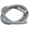 Ikea RIWM60 2.36Mtr. Drain Hose Long Straight 21mm To Right Angle End 22mm Iinternal DIA'S.