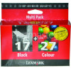 Lexmark Genuine No.17 & 27 Black & Tri-Colour Moderate Use Cartridges Combo-Pack