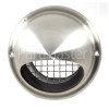 100mm Bull-Nose Vent With Grill - Stainless Steel