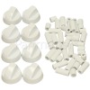 Universal Universal White Control Knobs For Ovens Cookers And Hobs (pkt8)