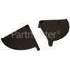 Stoves 059040604 Visor End Caps (Pair) Brown