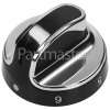 Cuisiniere Hob Control Knob - Black / Chrome