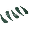 Plastic Blades (Pack Of 5) : FITS BOSCH ART 23-18 Li & ART 23-10.8Li & B&Q BQ231 Trimmer