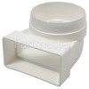Male Elbow Bend Vent Ducting: 90Deg. - 110MM X 54MM