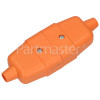 Wellco 10A 3 Pin Connector Rubberised - Orange