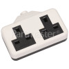 Wellco 13A Twin Trailing Socket Rubberised - White