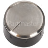 Hob Control Knob - Brushed Stainless / Black