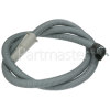 Lincoln 2.24Mtr. Drain Hose Long Straight 22mm With Right Angle End 22mm Internal Dia's.