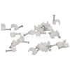 Wellco Pack Of 20 5mm Round Cable Clips - White