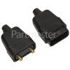 Wellco 10A 2 Pin Connector Rubberised - Black