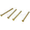 Wellco 50mm Brass Plated Screws (Pack Of 4)