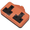 Wellco 13A Twin Trailing Socket Rubberised - Orange