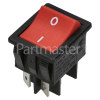Numatic Compatible On/Off Rocker Switch : Red 4Tag